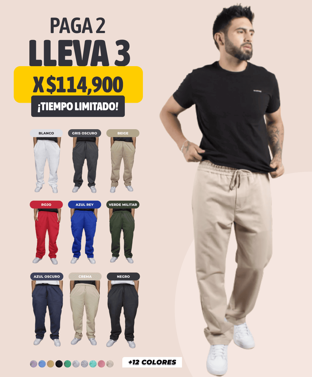 Jogger Bota Recta Para Caballero: Poder y Estilo