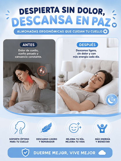 Combo De Almohadas x5 Ergonómicas: Ten Un Sueño Profundo